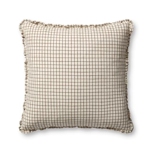 Image of Loloi Chris Loves Julia Dinah Ivory /Earth 22 inch x 22 inch Cover Only Pillow
