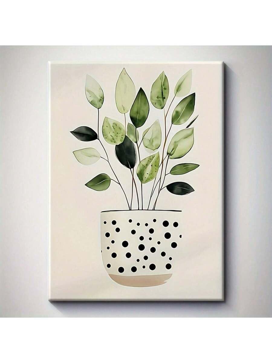 Impression sur toile aquarelle Monstera art mural salon 30x40