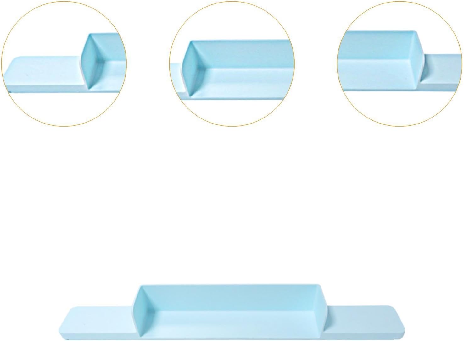 Bathtub Splash Guard Bath Toy Storage Toy Tray Sturdy Splashproof Water Guard Shelf Silicone for Kitchen Bathroom Bathtub- Blue