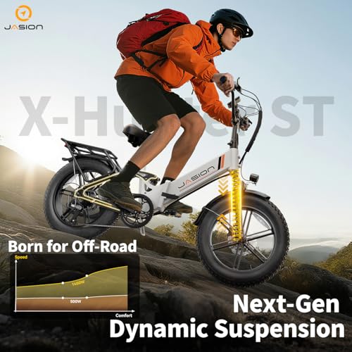 Image of Jasion X-Hunter /ST /PRO Electric Bike for Adults,1800W /1400W Peak 20''Fat Tire Foldable Ebike,Folding E Bike Up to 80 /70 Miles Range,720 /624WH Removable Battery,30 MPH E Bike,Certified by UL2849