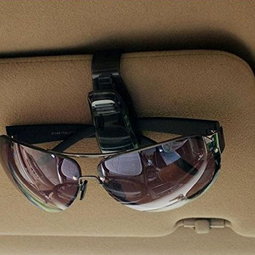 Alamor Car Glasses Clip Card Clips Auto Vehicle Portable Eyeglassees Holder Accessories - Red