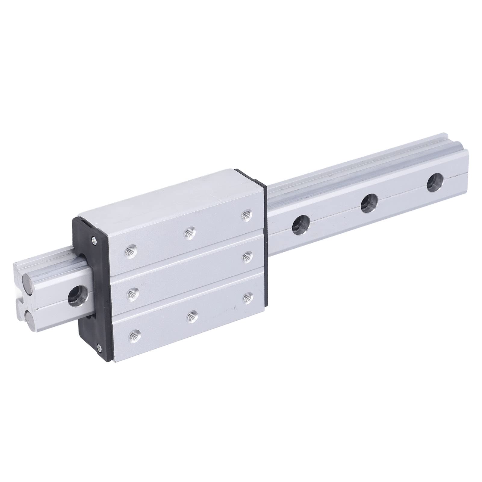 FTVOGUE Szyna Liniowa Metalowa Dwuosiowa Prowadnica Liniowa Blok ślizgowy 300 Mm z Otworem Montażowym dla Małego Urządzenia Ruchu Liniowego Router CNC Automatyka