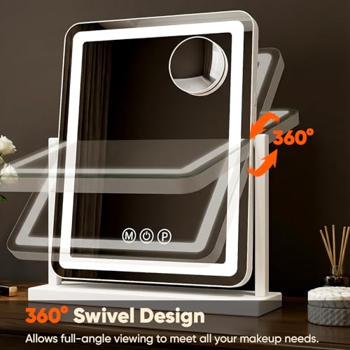 Espejo para maquillaje rectangular Antok con luces LED miniatura 4