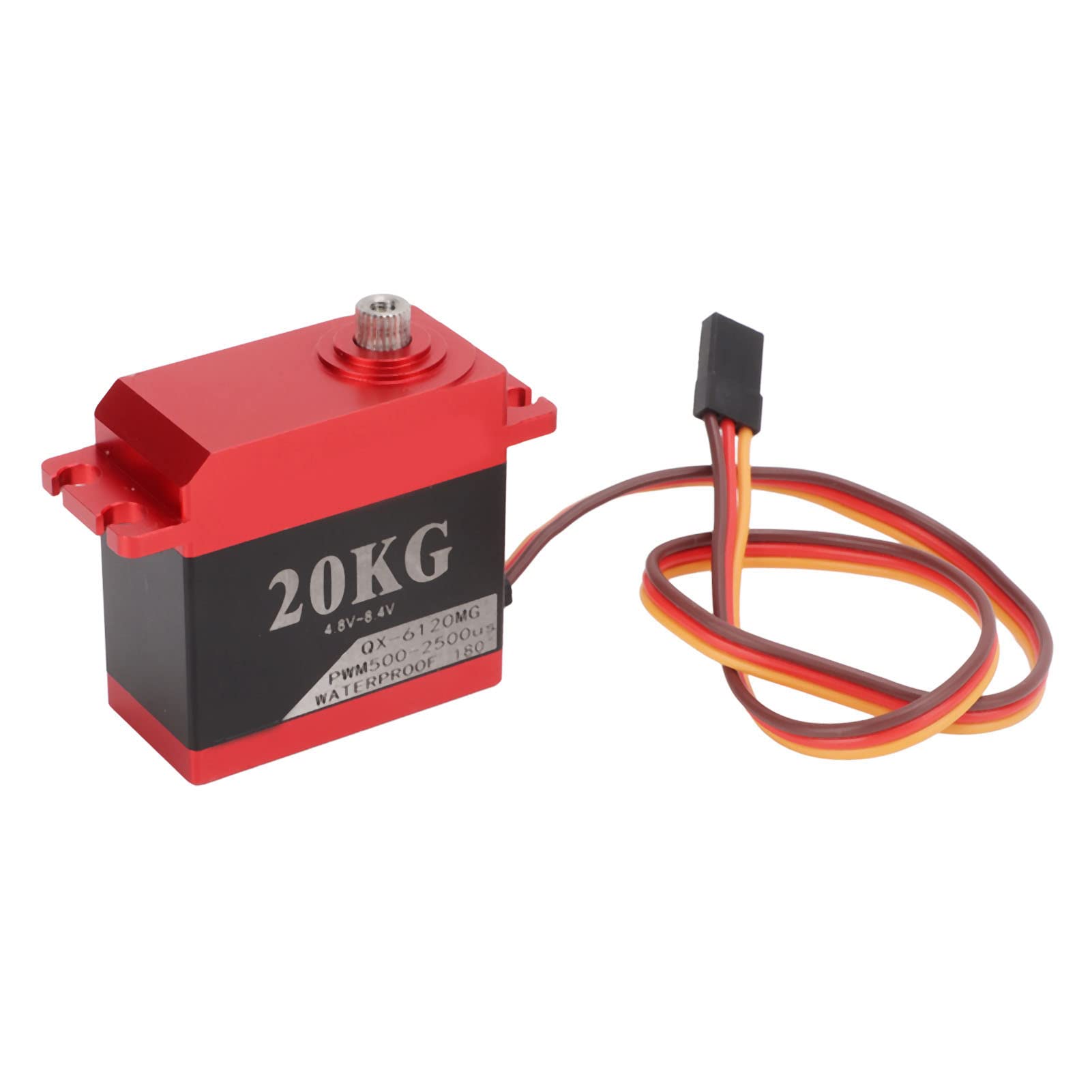 QX‑6120MG Serwo wysokociśnieniowe 8,4 V, 20 kg, wysoki moment obrotowy, serwomechanizm cyfrowy wykonany w całości z metalowej przekładni, do samochodu-robota