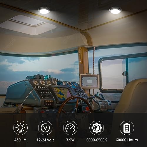 Rvzone R55W1PK01 Marine Boat Dome Light 12V Led Boat Interior Lights thumb #2