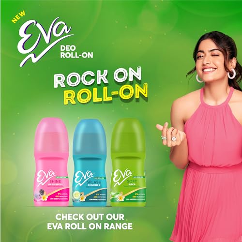 Image of EVA Soft Deo Roll On With Aloe & Tahiti Monoi Oil | For Smooth Underarms | Alcohol & Aluminium Free | For Women (25 ml, Pack of 3)
