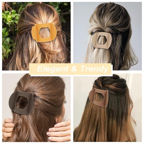 6 pinzas planas para cabello estilo francés mate miniatura 6
