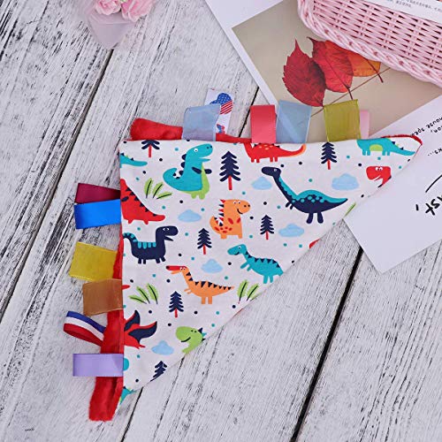 Image of Inchant Baby Security Blanket with Tags - Soft Appease Towel for Newborn Toddlers, Dinosaur Pattern