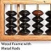 Vintage Style Wooden Abacus - 13.9 Inches (35.3 Centimeters) - Professional 17 Column Soroban Calculator with Reset Button - Made by Yellow Mountain Imports