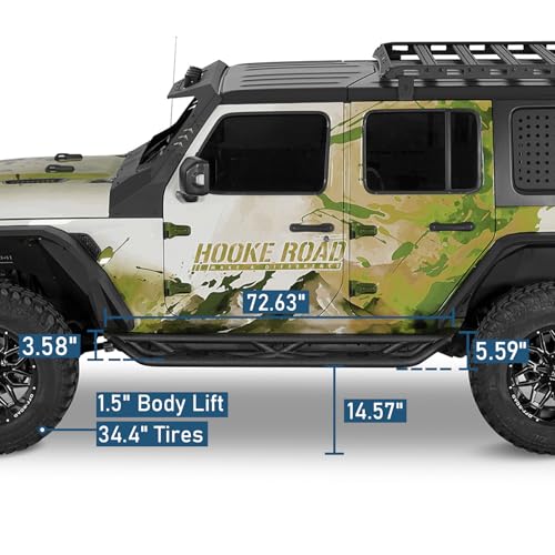 Estribos laterales para Jeep Wrangler JL 2018-2026 miniatura 4