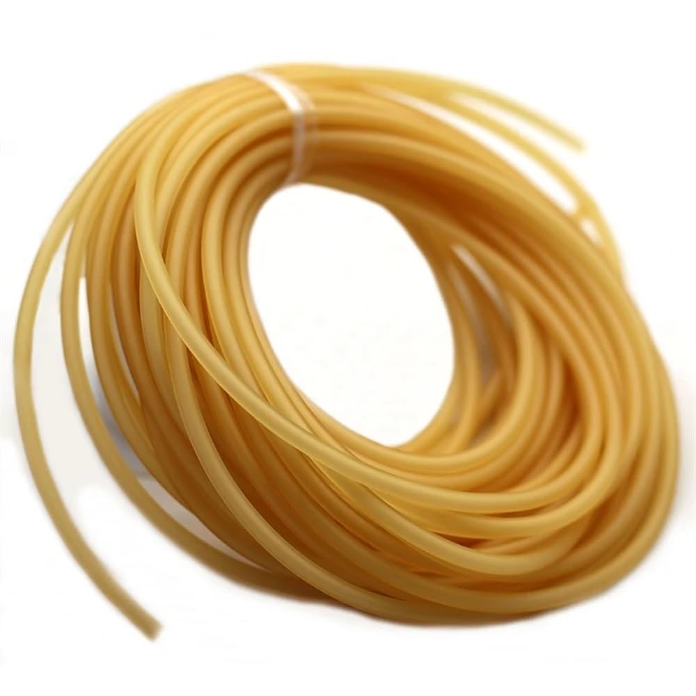 Gumki recepturki, 2/5/10M Multi Color Elastica Bungee, 1632 Naturalne Lateksowe Gumki, Elastyczna Rurka Gumowa Do Narzędzia Fitness(Yellow,10MX2MMX5MM)