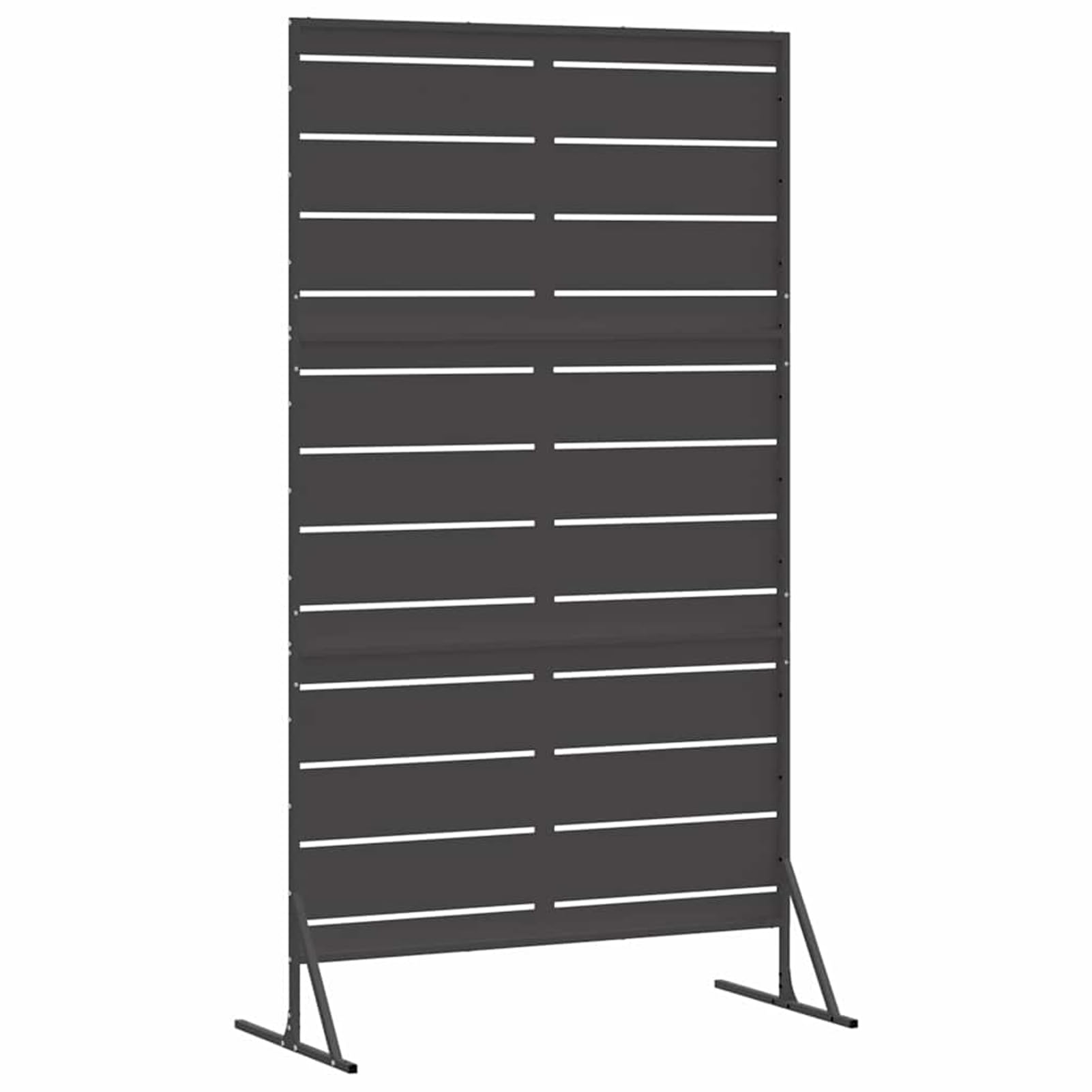 Ochrona prywatności, czarna, 100 x 50 x 180 cm, stal – ochrona prywatności do ogrodu i tarasu, odporna na warunki atmosferyczne, nowoczesny wygląd