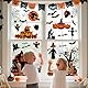 AhfuLIfe Halloween Fensteraufkleber, Totenkopf Hexe Geist Fensterdeko Aufkleber für Halloween Party Deko (Stil 3)