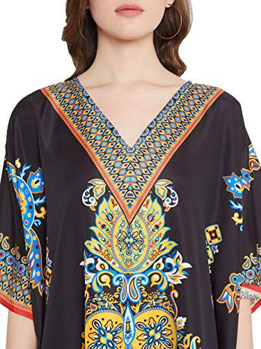 Oussum Women Long Maxi Plus Size Polyester Kaftan Caftan Gown Beach Party Casual Dress Swimwear Cover Up Lounge Resort Wear4