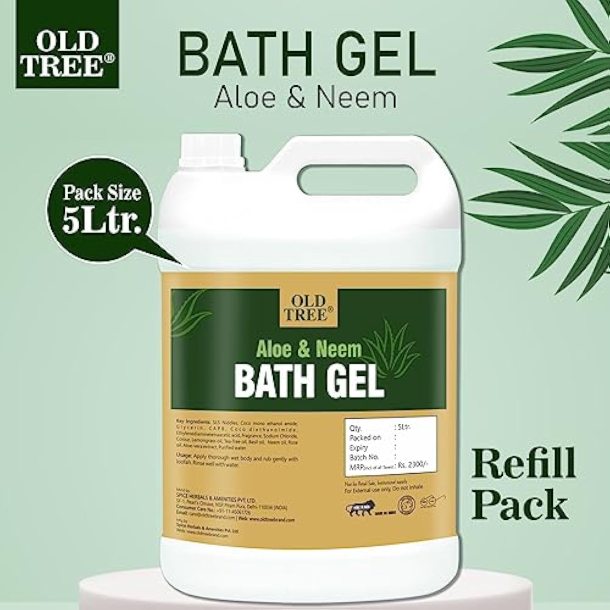 Neem & Aloe Vera Body Wash Gel Refill Kit