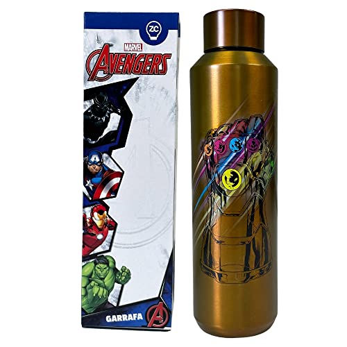 Garrafa Acqua 600ml Avengers Manopla Do Infinito Zona Criativa