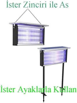 Solar Güneş Enerjili UltraViyole Sinek Öldürücü, 3 Ampullü, 15 Watt