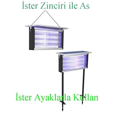 Solar Güneş Enerjili UltraViyole Sinek Öldürücü, 3 Ampullü, 15 Watt