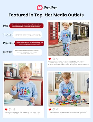 Disney Boys' Sweatsuit Set 2 Piece Hooded Top Sweatshirt Jogger Sets Avengers Fall Hoodie Lightweight Sweatpants Autumn Tracksuit Child Sweat Outfit Pullover Sweatshirt Suit Light Blue Size 5-6 Years - image 8