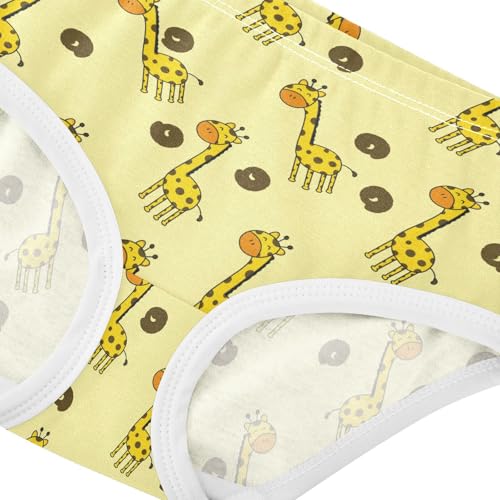 Girls' Underwear Cartoon Giraffe Cotton Stretch Comfort Toddler Panties4