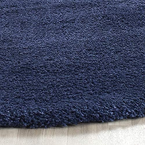 Image of Urban Modern Decor Featuring Soft Shaggy Carpet & Rug for Your Bedroom and Livingroom [Size- 2x5 feet & Color-Navy Blue].