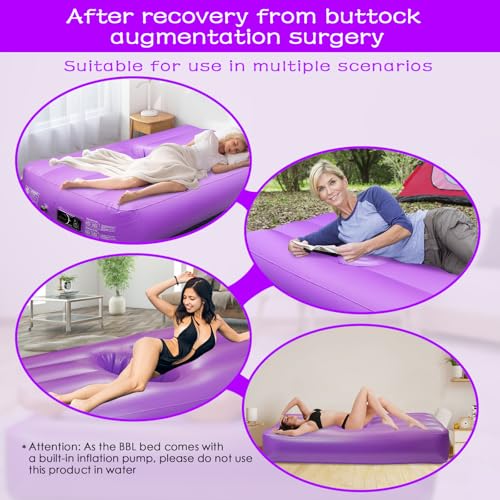 Newly Upgraded BBL Bed with Built-in Pump BBL Bed After Surgery for Sleeping Brazilian Butt Lift Recovery Pillow After Surgery Inflatable BBL Mattress with Hole for Post Surgery Recovery
