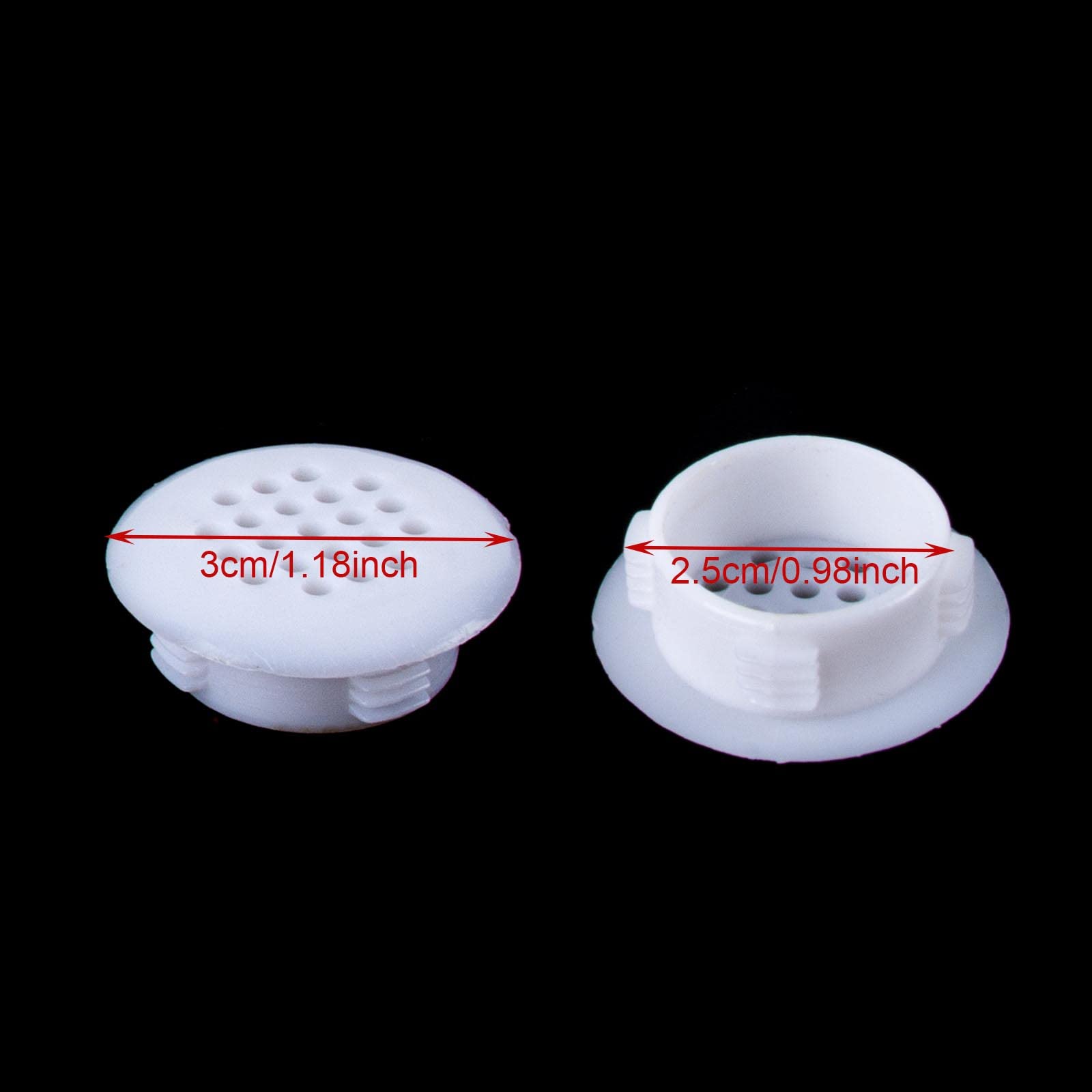 AWAVM 20PCS Soffit Vents, Mesh Vent Covers for Shoe Cabinets 30mm Round Plastic Vent Holes, Air Vent Holes - Image 2