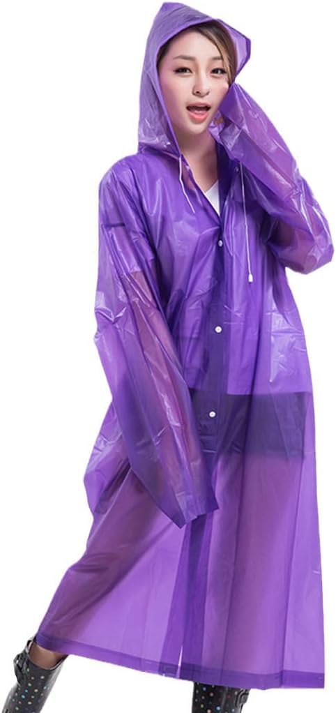 kabello Waterproof Rain Coat Hooded Outdoor Water Resistant Portable Coat (Multicolor)-picture-38