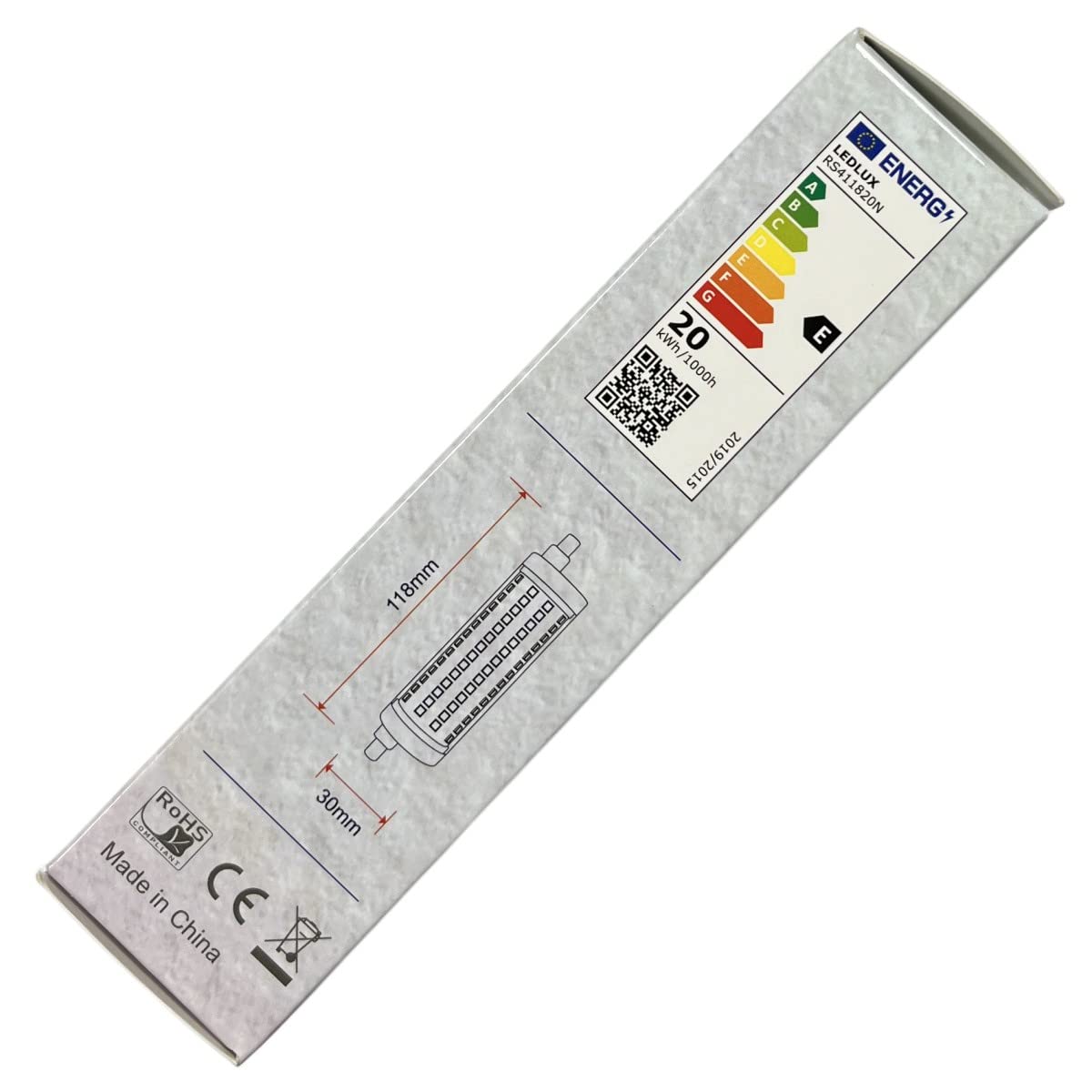 4 Pezzi Lampada Led R7S 118mm Dimmerabile, 20W=250W 2500lm, Diametro 30mm, Angolo Luce 360°, Bianco Neutro 4000K