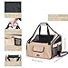 Pettom Pet Car Seat Carrier Airline Approved for Dog Cat Lookout Pets up to 15 lbs (Small, Khaki)