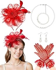 Red Fascinators Hat