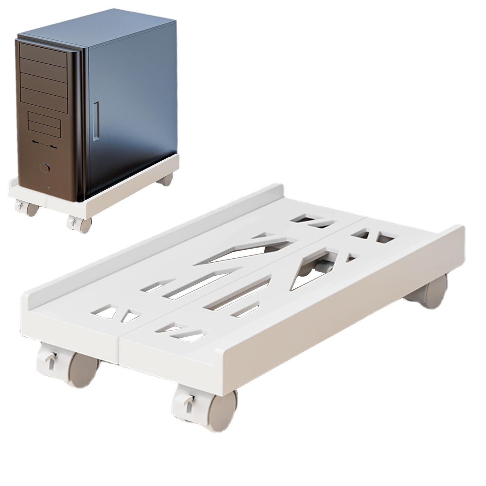 Mount-It! Soporte rodante para CPU con ruedas, carrito de torre de computadora d