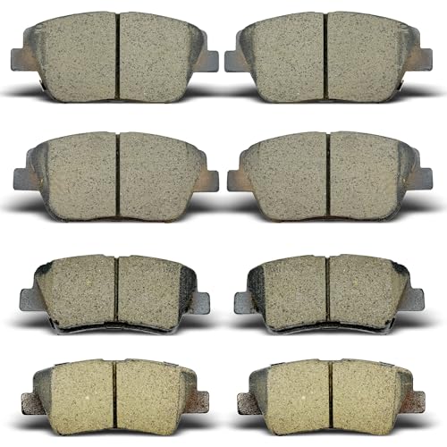 ALADICHE 8pcs Brake Pads Set Ceramic Brake Pads Compatible with 2011-2014 Hyundai Sonata,2011-2014 Kia Optima