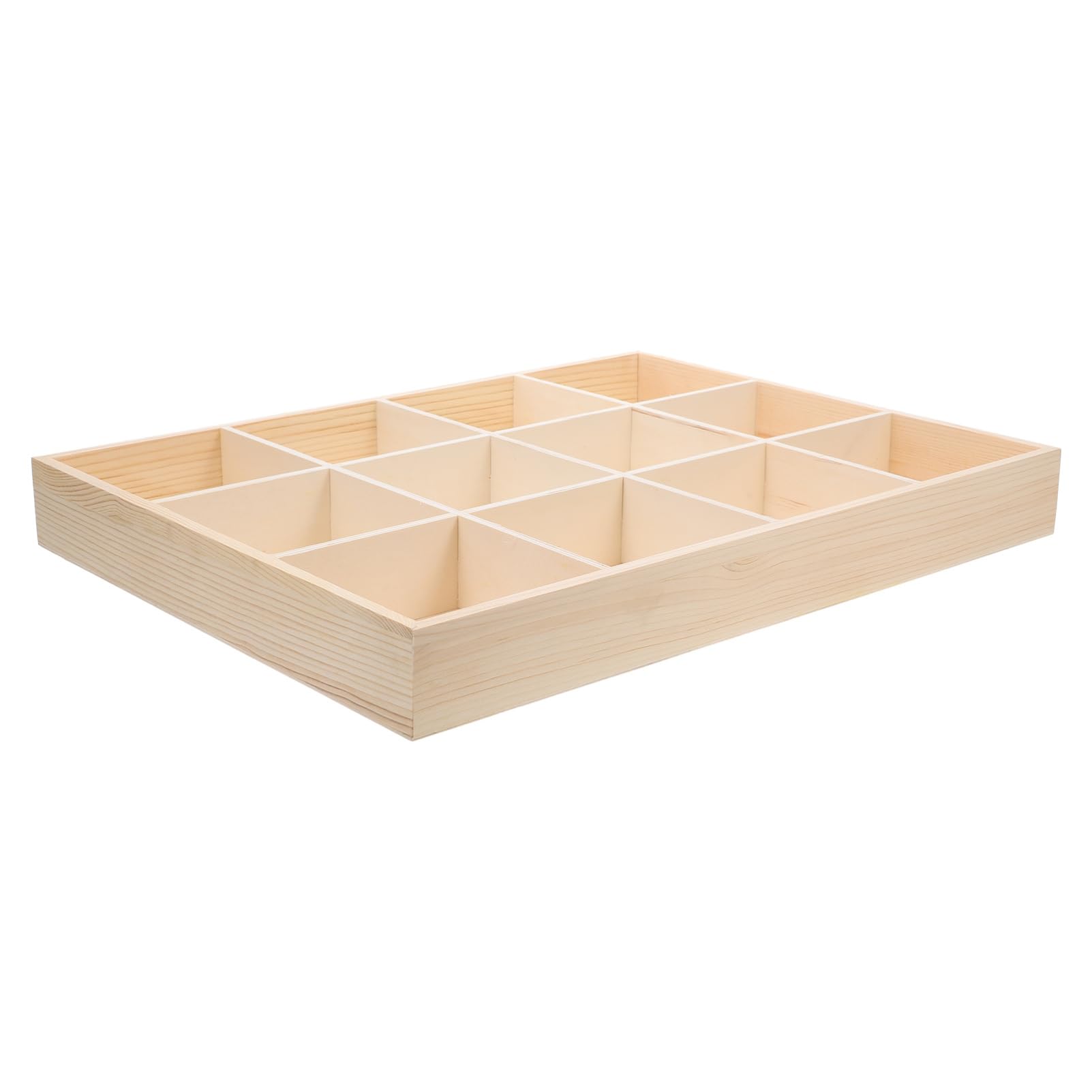 Caja de Organización de Madera Múltiples Compartimentos