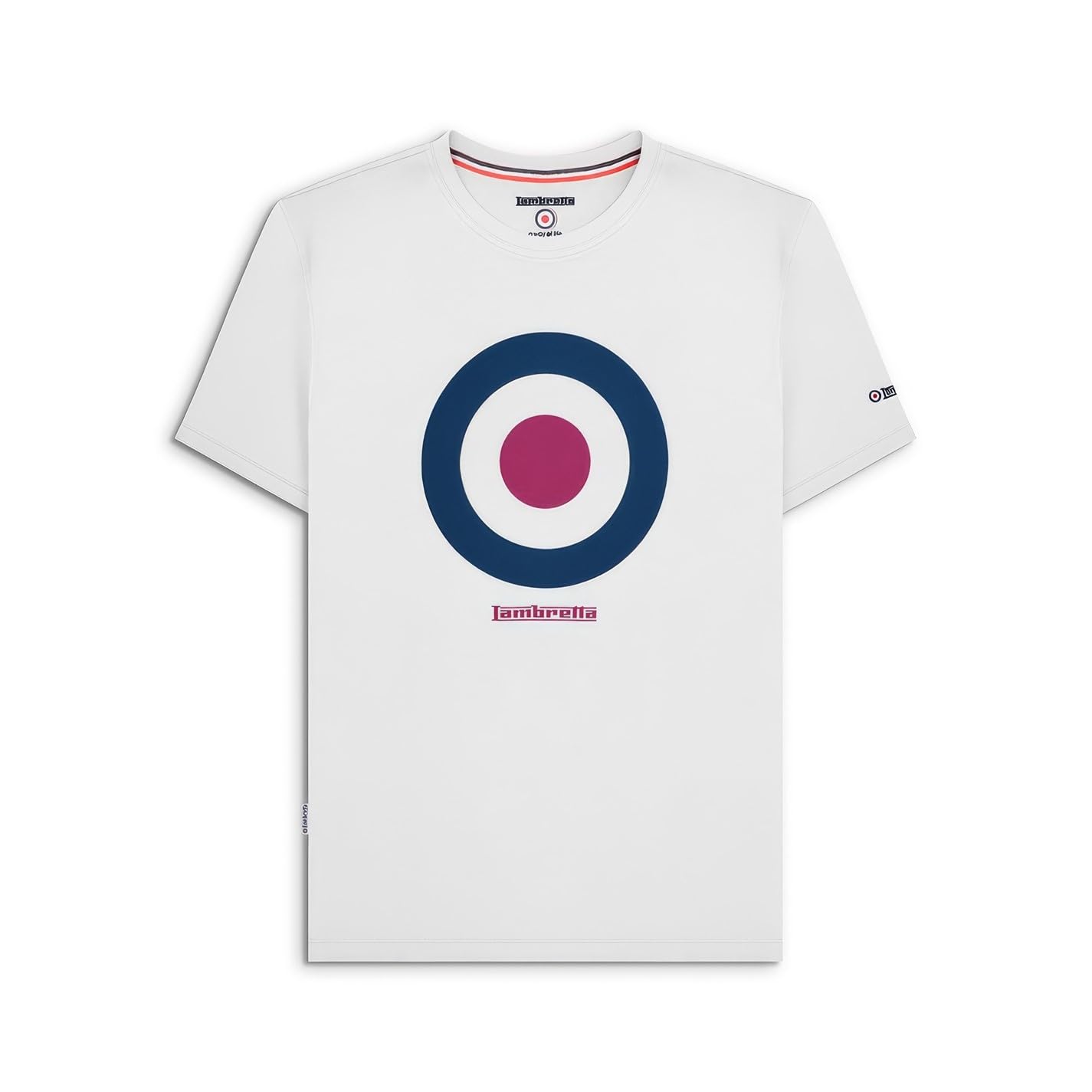 Lambretta Men's White Target Crewneck Short Sleeve T-Shirt Tee Top - 3XL