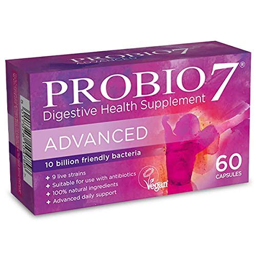 Probio7 Advanced | 9 Cepas Vivas De Bacterias Beneficiosas | Cada Cápsula Proporciona 10 Billones De Bacterias Beneficiosas & 2 Tipos de Fibra Prebiótica | Suplemento De Salud Digestiva