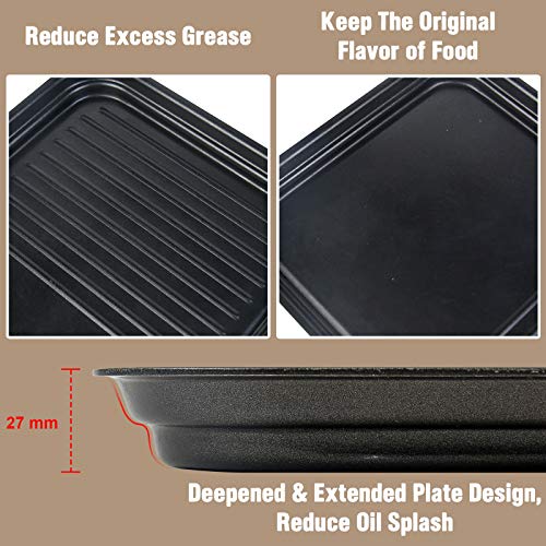 Raclette 8 Personen Tischgrill Elektrisch mit Antihaftbeschichtet Grillplatte,Raclette Grill mit Mini Raclette Pfännchen… – Bild 3