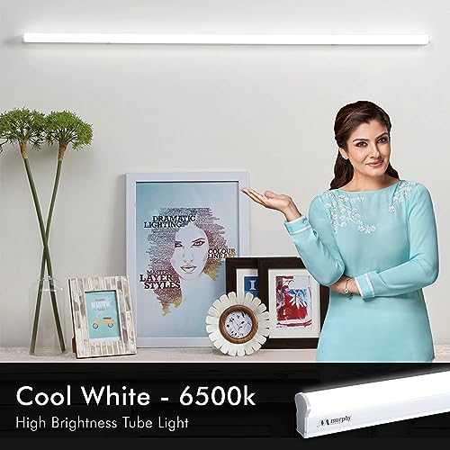Image of Murphy Heavy Duty Aluminium LED Tube Light 4 Feet 40W - Cool White Batten Pack of 4