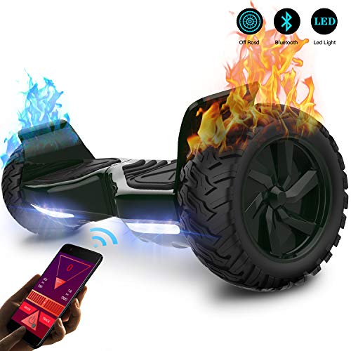 GeekMe Gyropode 8.5 Hover Scooter Board Overboard Pouces Scooter Electrique Tout Terrain Scooter Auto-équilibré Electrique avec Moteur Puissant LEDs Bluetooth APP pour Adultes et Enfants