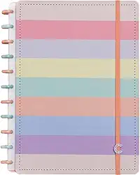 Caderno inteligente grande Arco Íris Pastel Cigd4060