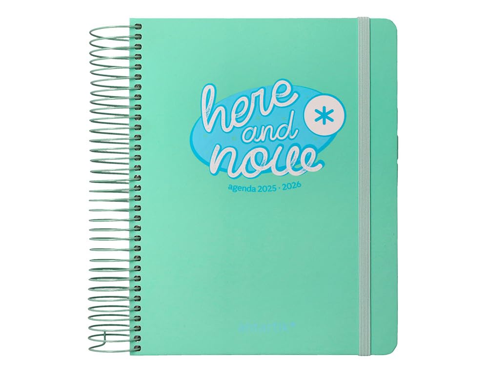 School diary antartik 25-26 spiral here and now turquoise day page a5 bilingual FSC paper 80 g 80 g.