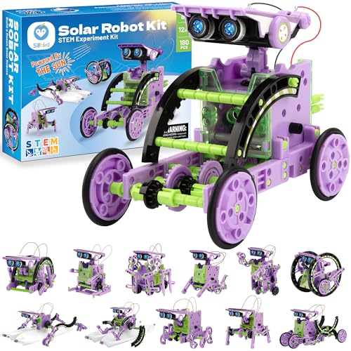Sillbird Robot Solar brinquedo para crianças, conjunto de construção robótica, conjunto de brinquedos e kit de robótica, presente de aniversário de Natal para crianças 8-12 anos (190 peças)