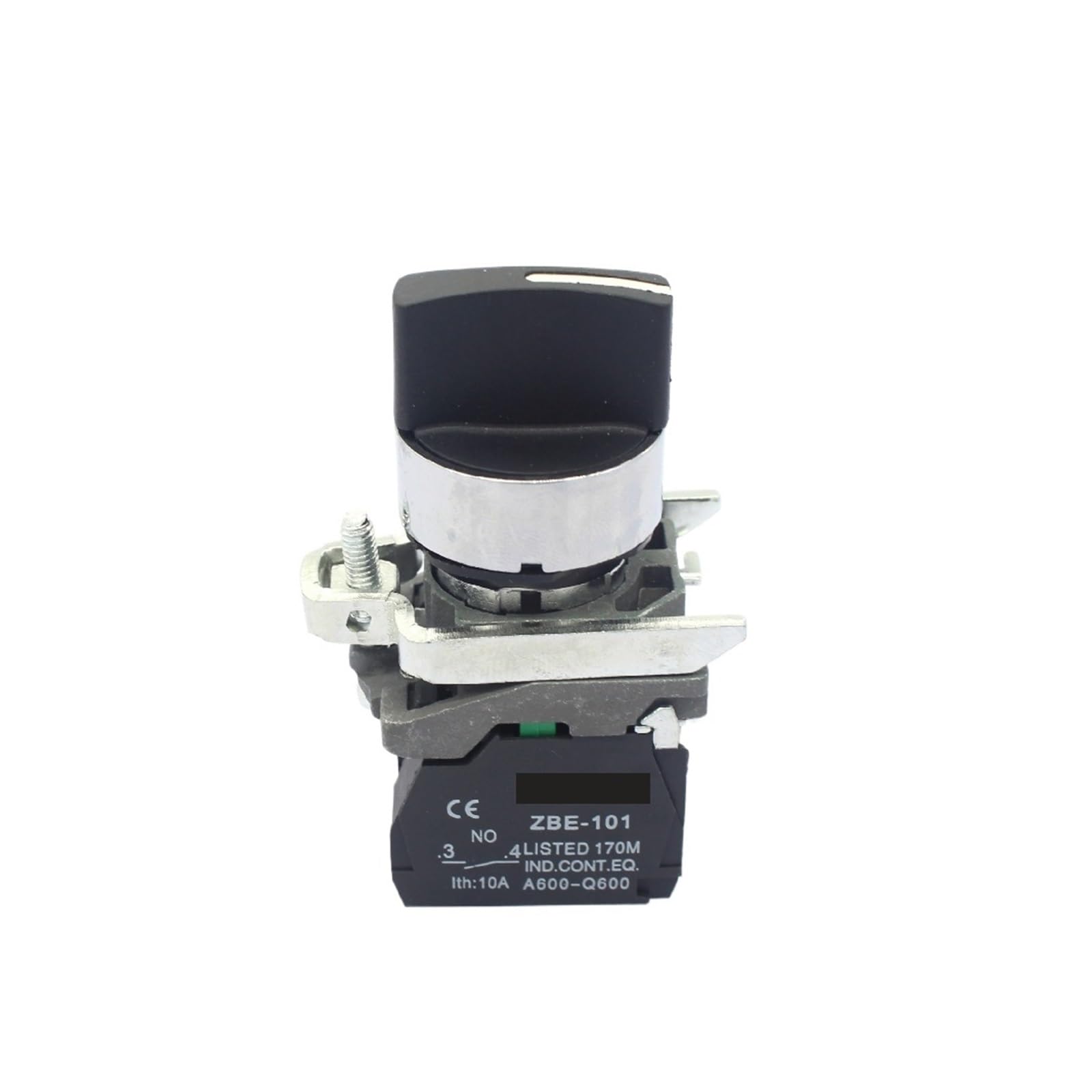 AARTERZZA XB4-BD33 220V 2NO Electrical Handle 3 Position Stay Put Selector Push Button Switch