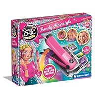 Clementoni Crazy Chic - Trendy Hairstyle, Piastra Colora Capelli e Set Perline per Decorazioni, Gioco Creativo Bambina 6+ Anni, Idea Regalo per Styling e Acconciature Uniche, Made in Italy, 18750