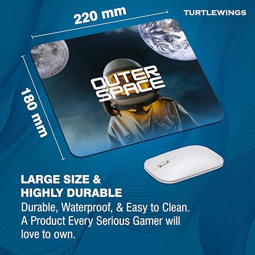 Image of TURTLEWINGS | Mousepad | Inspirational Quote Mousepad - 22x18 cm, 3mm Thick | Abstract Design Non-Slip Rubber Base | Office, Study & Gaming Use | Premium Smooth Surface 2