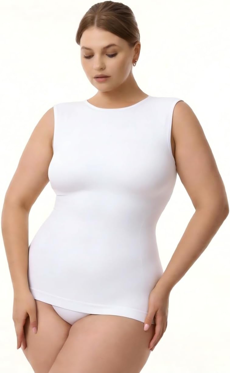 Inno Women's Seamless Shapewear Tummy Control Compression Tank Tops Breathable Body Shaper Camisole