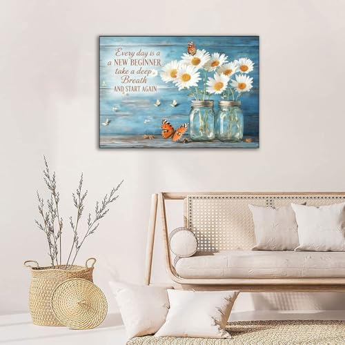 Image of WUSARPLY Daisy Stamped Cross Stitch Kits for Beginners Adults