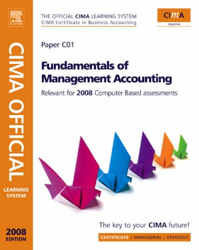 Fundamentals of Management Accounting: CIMA Certificate in Business Accounting