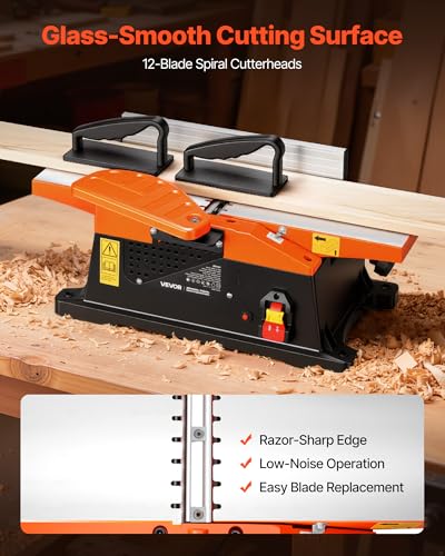 VEVOR 6-Inch Spiral Cutterhead Jointer