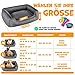 Lovpet® Hundebett Hundekissen Hundekorb Chiller, Inkl. Napf + 3X Kauknochen, Hundesofa Kissen für Kleine, Mittelgroße & Große Hunde, Bezug abnehmbar und waschbar, L 90 x 75 x 25 cm Grau